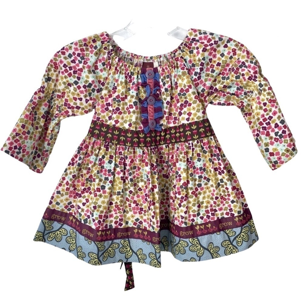 Matilda Jane Esmeralda Peasant Top Heart Soul Pride Character Counts “Grow” Sz 2